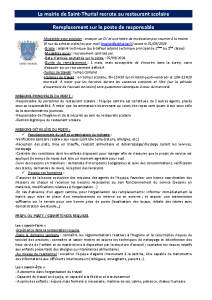 Responsable restauration scolaire