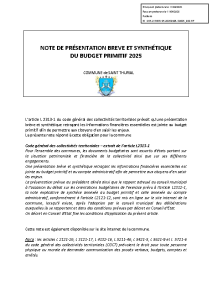 NOTE DE PRESENTATION BP 2025