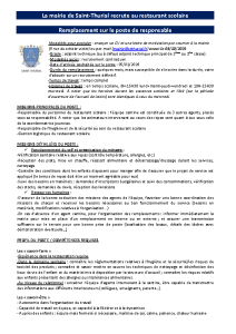 OFFRE DE RECRUTEMENT CONTRACTUEL resp cantine