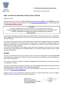 1- Courrier de demande de subventions 2024