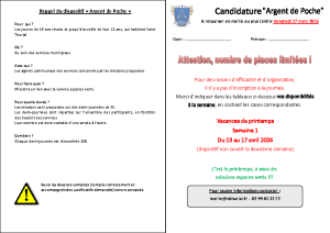 Dossier d’inscription