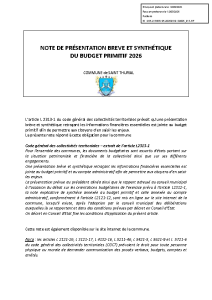 NOTE DE PRESENTATION BP 2026